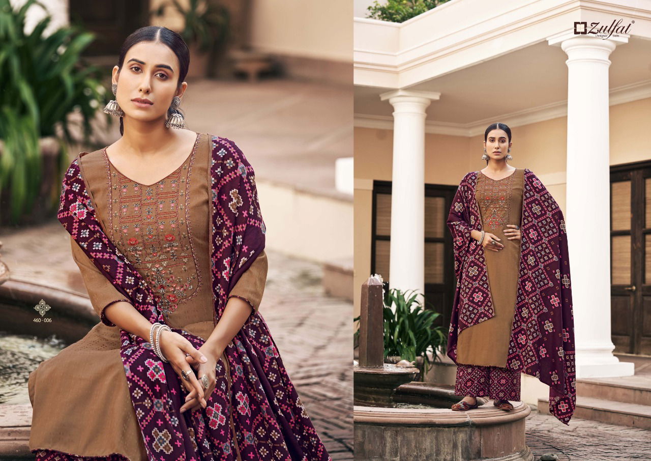 Zulfat Sohni Festive Wear Pashmina Whole Sale Dress Material Collection 